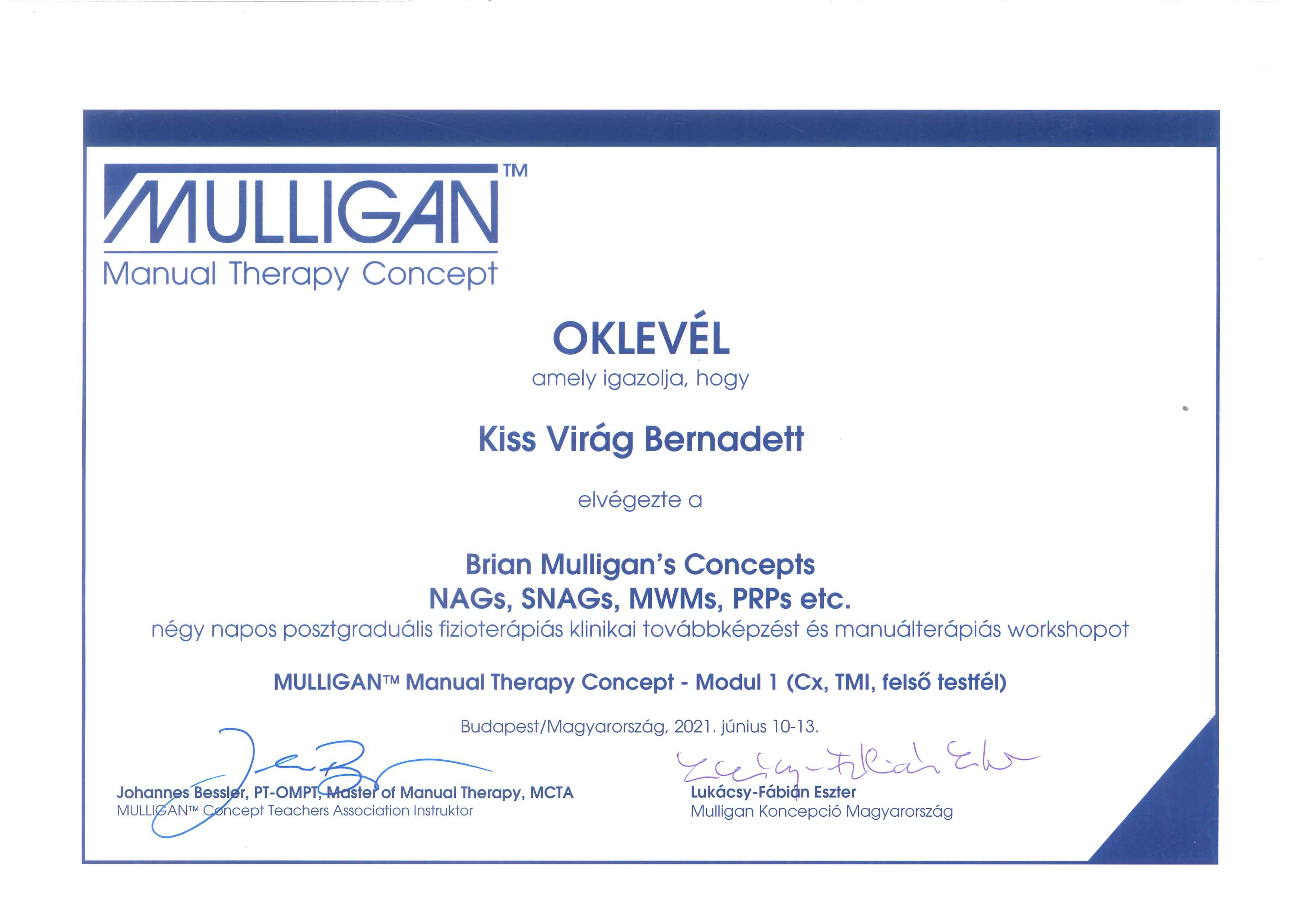 Mulligan kezelés technika